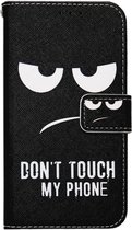 ADEL Kunstleren Book Case Portemonnee Pasjes Hoesje Geschikt voor Samsung Galaxy A10/ M10 - Don't Touch My Phone