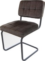 WTF! Eetkamerstoel Velvet Bruin - Per set (2 stuks)