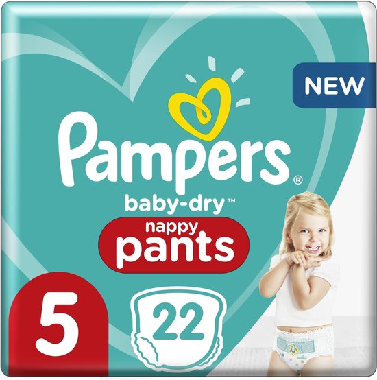 slank Geleidbaarheid aanbidden Pampers Baby-Dry Pants - Maat 5 (12kg-17kg) - 22 Luierbroekjes | bol.com
