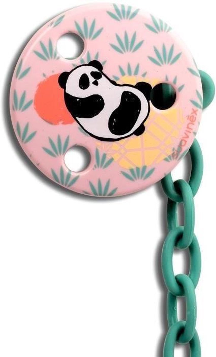 SUAVINEX Panda ronde meisje fopspeen Clip - roze
