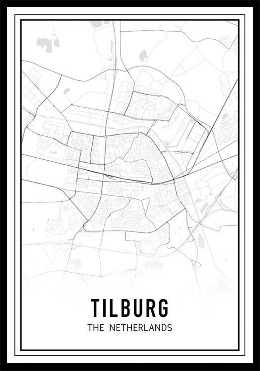 City Map Tilburg B2 stadsposter