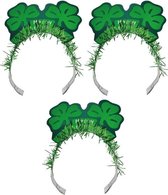 3x St. Patricks day diadeem/haarband voor volwassenen - St. Patricksday verkleedaccessoires haarbanden/diademen