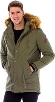 Cipo & Baxx Winterparka Army met thermische isolatie