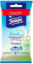 Tempo Fresh To Go Protect | Hygiënische Doekjes Handen | Anti-bacterieel | Desinfectie doekjes | Hygiëne doekjes