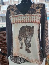 TRUI MET TIJGER EN STRASS STEENTJES,  MOOIE PASVORM