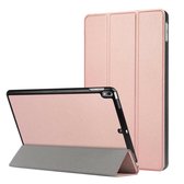 Tablet hoes voor Apple iPad Air 3 (2019) / iPad Pro (2017) - tri-fold hoes - Case met Auto Wake/Sleep functie - 10.5 inch - Rosé-Goud