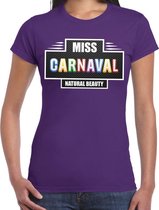 Miss Carnaval verkleed t-shirt paars voor dames 2XL