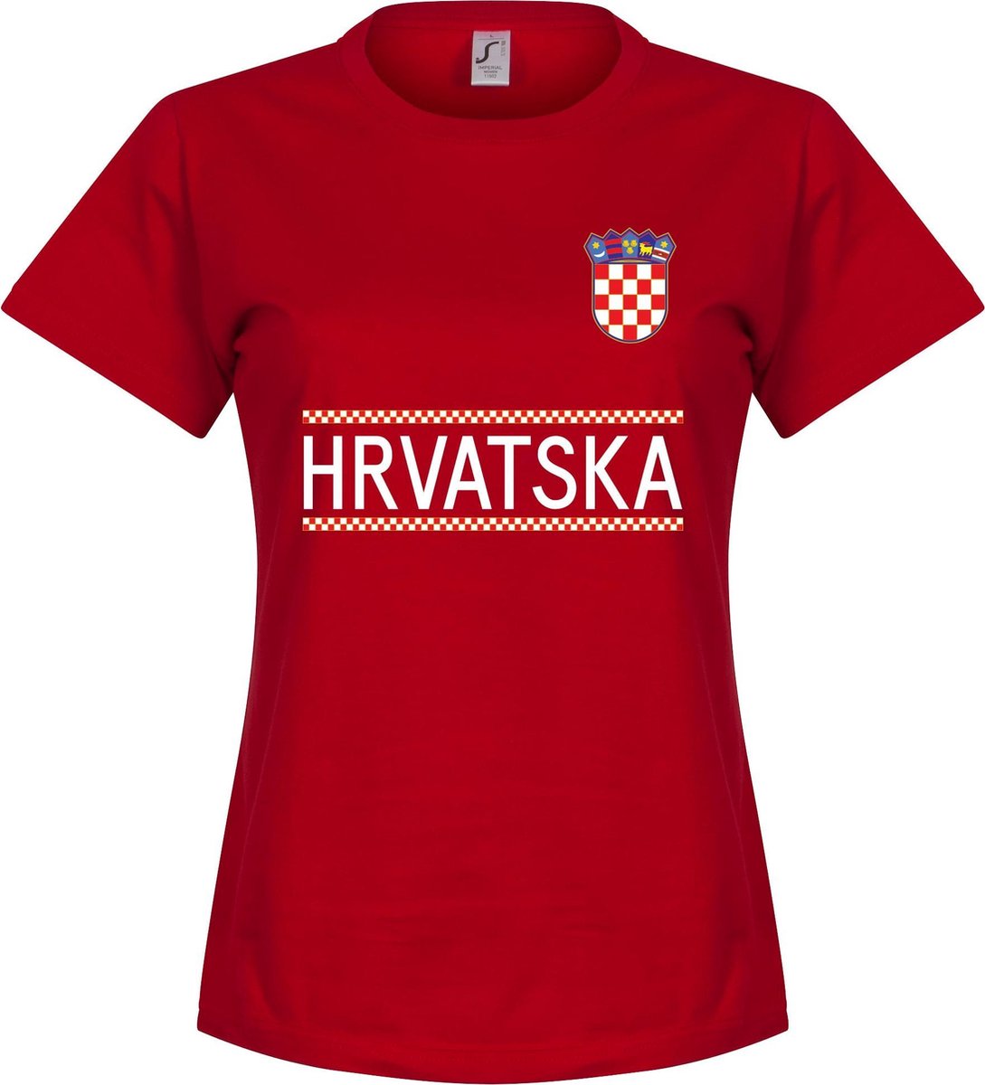 Kroatië Dames Team T-Shirt - Rood - XXL