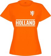 Nederlands Elftal Dames Team T-Shirt - Oranje - XL