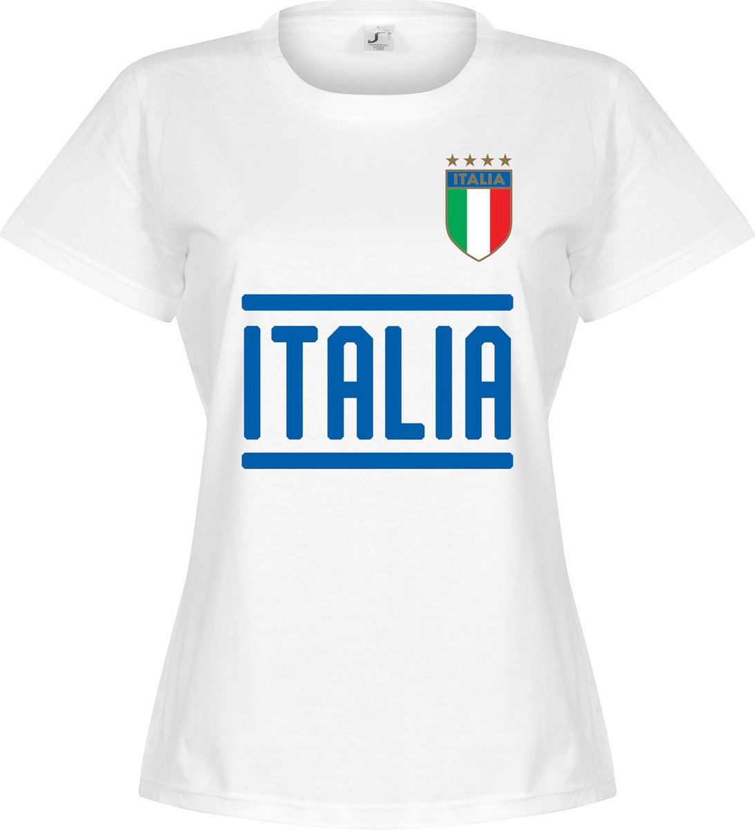 1092x1200.jpg Italië Dames Team T-Shirt - Wit - XL - Afbeelding 1