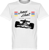 James Hunt T-Shirt - Wit  - 5XL