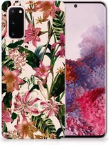 Back Cover Samsung S20 TPU Siliconen Hoesje Flowers
