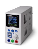 Peaktech 6227 - labovoeding - 0...60 V- 0...6A - kleuren LCD - 2x USB