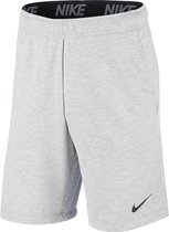 Nike Nk Dry Short Fleece Sportbroek Heren - Dk Grey Heather/Black - Maat L