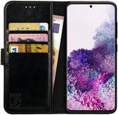 Rosso Element Book Case Wallet Hoesje Geschikt voor Samsung Galaxy S20 | Portemonnee | 3 Pasjes | Magneetsluiting | Stand Functie | Zwart