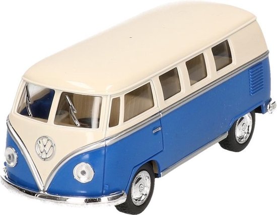 loyaliteit gesmolten alleen Modelauto Volkswagen T1 two-tone blauw/wit 13,5 cm - speelgoed auto  schaalmodel -... | bol.com