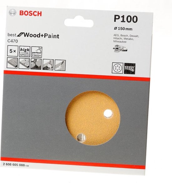 Bosch Schuurpapier EX RWT 150MM K100 5 | bol.com