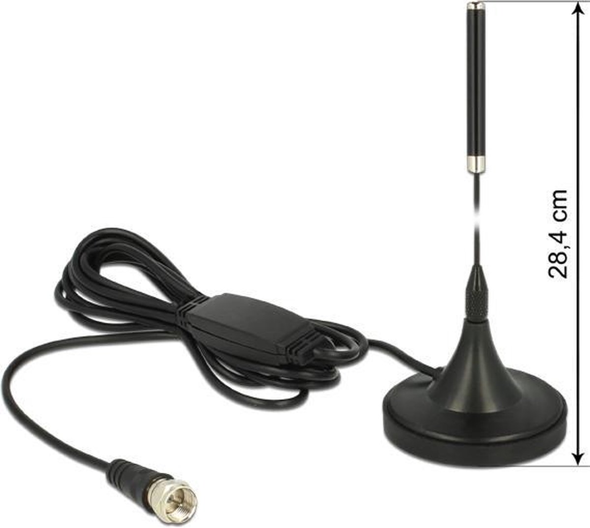 DAB+ Antenne met F (m) connector - 21 dBi - 2 meter - Delock