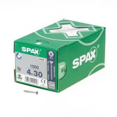 Spax Spaanplaatschroef Verzinkt PK 4.0 x 30 - 1000 stuks