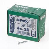 Spax Spaanplaatschroef Verzinkt PK 4.5 x 30 (200) - 200 stuks