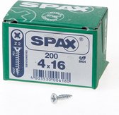 Vis Spax Chipboard Galvanisé PK 4.0 x 16 mm - 200 pcs