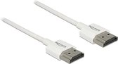 Dunne Premium HDMI kabel - versie 2.0 (4K 60Hz) / wit - 0,25 meter