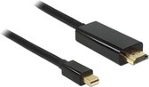 Premium Mini DisplayPort 1.1a naar HDMI 1.3 kabel (Full HD 1080p) / zwart - 0,50 meter