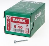 Spax Spaanplaatschroef cilinderkop verzinkt pozidriv 6.0x50mm (per 200 stuks)