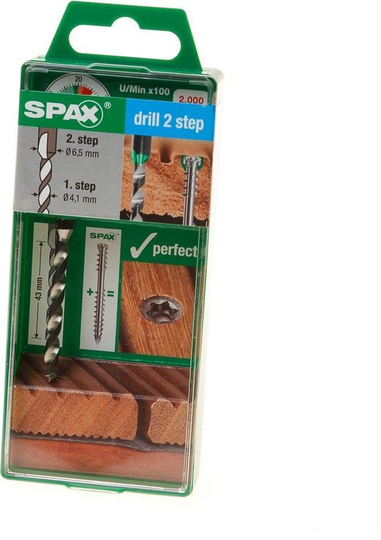 SPAX 5009409873005 Trappenboor 4,1/6,5mm tbv vlonderschroef - drill 2 step - 1 stuk