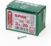 Spax Spaanplaatschroef cilinderkop verzinkt T-Star T15 3.5x20mm (per 1000 stuks)