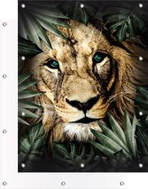 Tuinposter Leeuw in Planten | 80 x 120 cm | PosterGuru