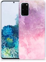 Geschikt voor Samsung Galaxy S20 Plus Hoesje maken Pink Purple Paint