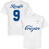 Cruzeiro Ronaldo 9 Team T-Shirt - Wit - XS