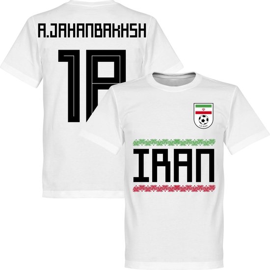 Iran A. Jahanbakhsh 18 Team T-Shirt - Wit - XXL