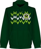 Nigeria 2018 Pattern Hooded Sweater - Donker Groen - XL