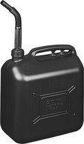 Bidon noir / réservoir d'eau avec bec verseur de 20 litres - Pour eau et essence - Grands bidons / réservoirs d'eau pour la route ou le camping