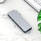 USB-C HUB 6-in-1 voor MacBook Pro / Macbook Air met USB3.0, Micro SD en USB-C (power)