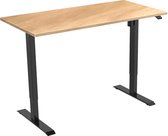 Zit-sta bureau elektrisch 1 motorig 160 x 80|Wilde peren |Zwart frame