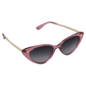 Visionmania Zonnebrillen Dames Cat Eye - UV 400 - Zwarte lenzen - Roze frame