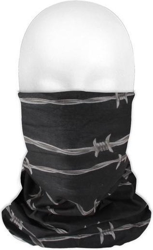 Foulard morph multifonctionnel noir avec fil de fer barbelé | bol.com