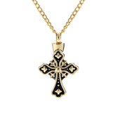 Zoëies as ketting goudkleurig met kruis