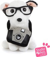 Studio Pets | Charlie - Bull Terrier | Pluche knuffel hond 16 cm | Incl. koffer