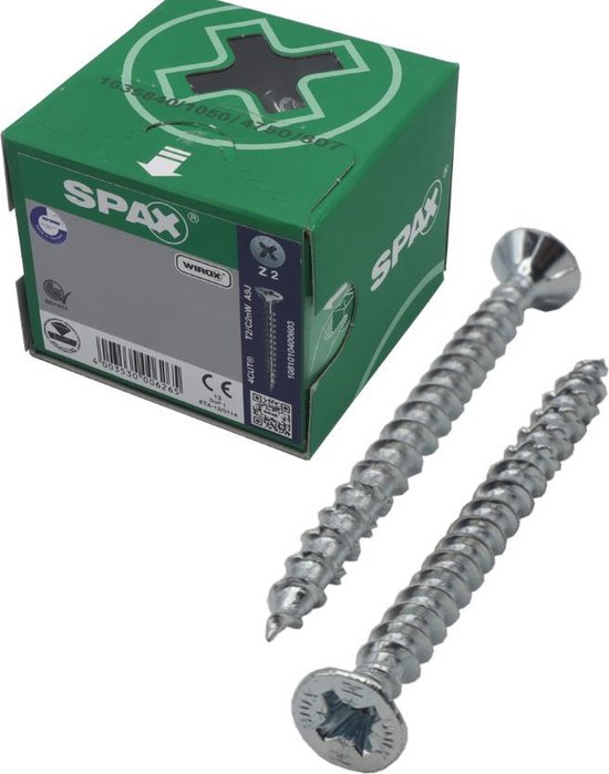Vis Spax Chipboard Galvanisé PK 4.0 x 70 mm - 100 pcs