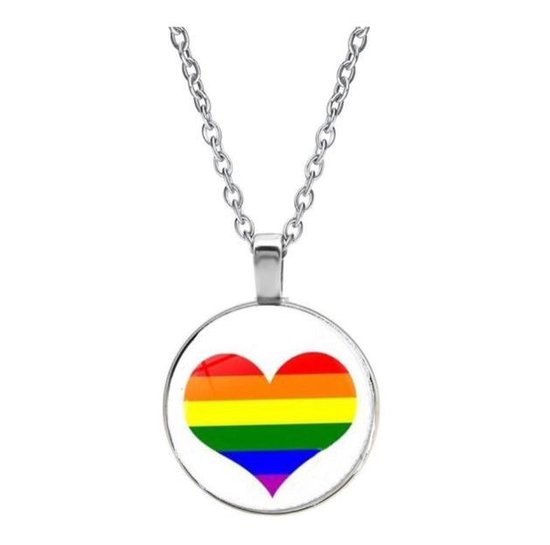 Akyol - Pride Ketting - Regenboog - Gay - lgbtq - Transgender - 2,5 x 2,5  cm | bol.com