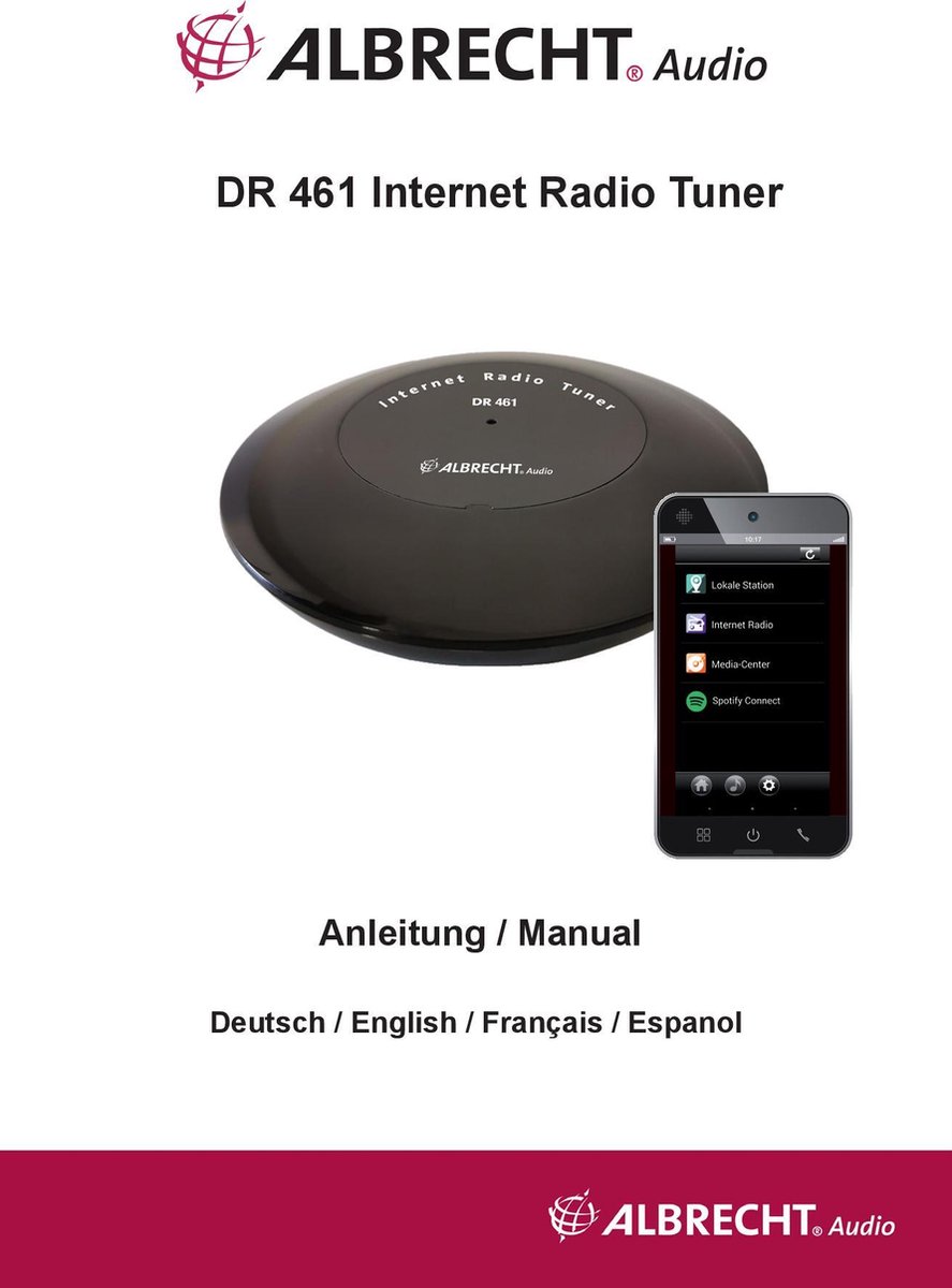 Albrecht DR 461 - Radio - Mini Internet-Radio Tuner - Spotify Connect |  bol.com