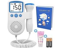 Gatson Doppler - Inclusief E-Book, Doppler Gel en Batterijen - Doppler baby - Baby hartje monitor - Babyshower - Zwangerschap