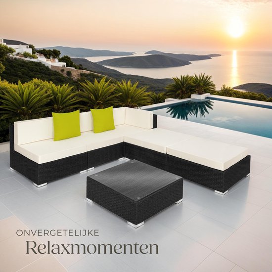 tectake - Ensemble de sièges en osier Paris, variante 2 noir Réf .: 403830