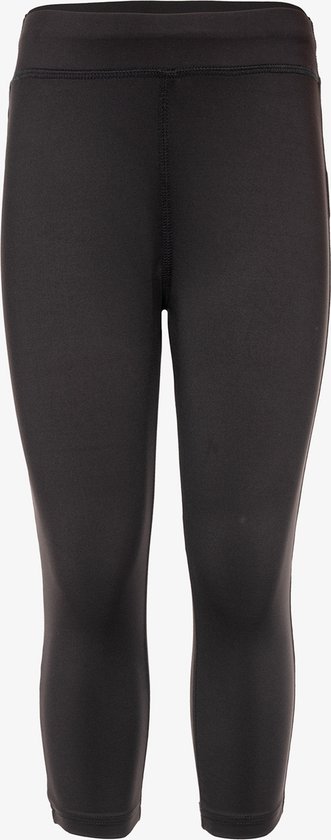 Legging capri de sport noir pour fille Osaga vue de face.