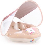 Tumnea Baby zwemring met zonnedak, pony opblaasbare zwemring