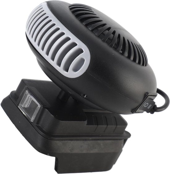 Luolety Ventilateur De Chauffage De Voiture Portable Pour Makita, Avec Batterie 1500 MAh Et Chargeur De Batterie, Chauffage Pour Petits Véhicules, Désembueur De Pare-brise Pour L'hiver